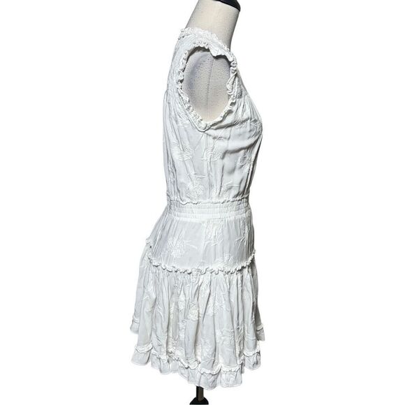 Dear John Sleeveless White Seersucker Mini Dress Size Small - Picture 2 of 4